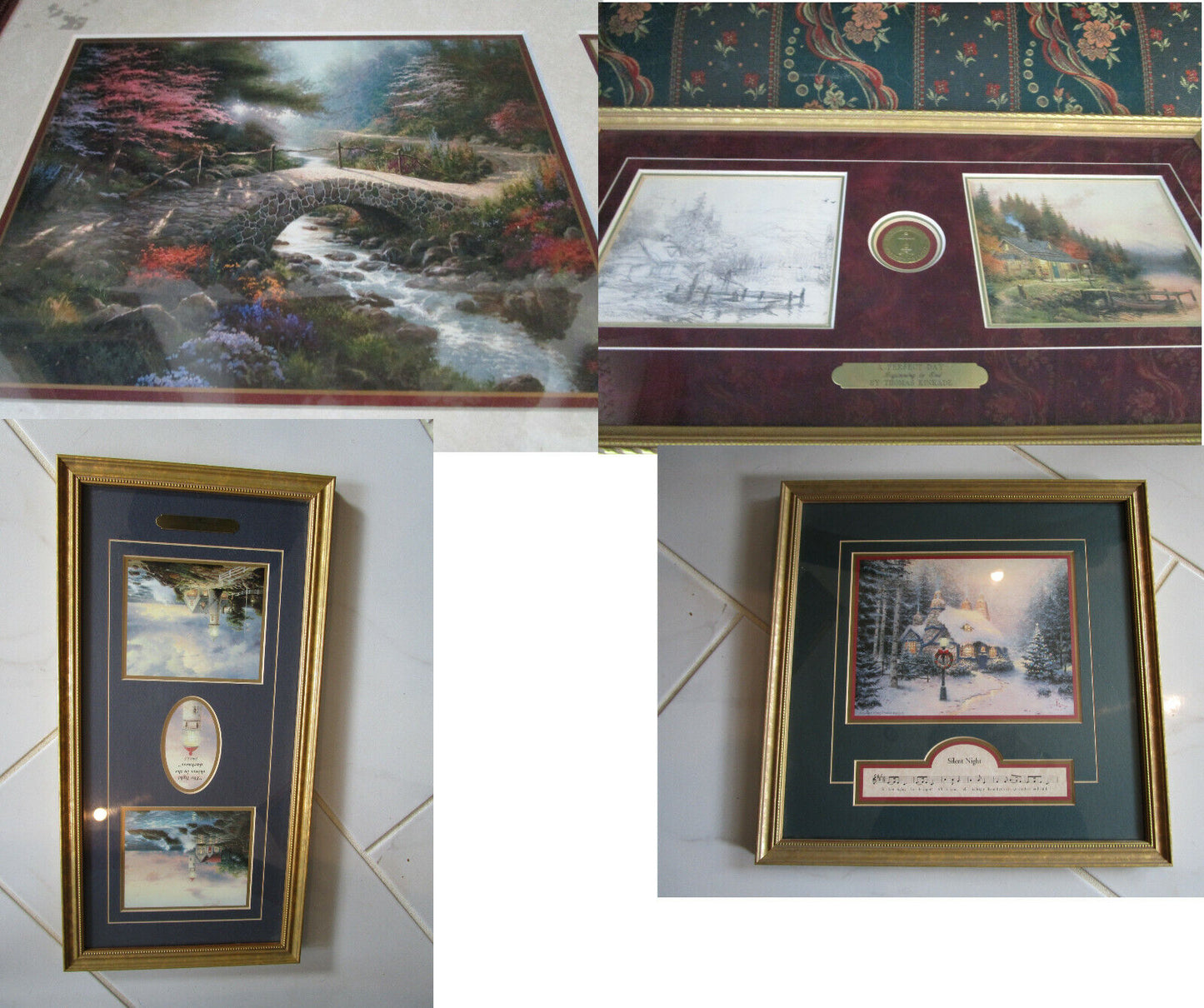 THOMAS KINKADE FRAMED ACCENT PRINTS PICK ONE