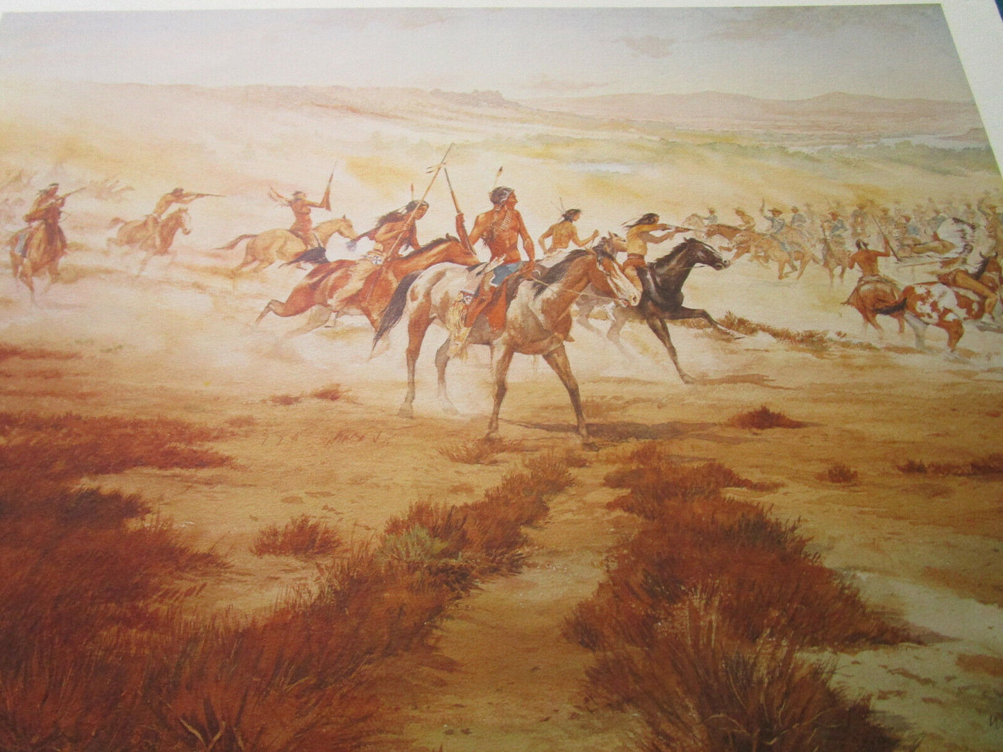 William Nelson CUSTER # 3  BATTLE OF THE LITTLE BIG HORN, SIGNED IN PLATE/PENCIL