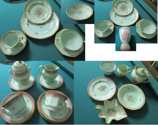 ANTIQUE ADAMS ENGLA IRONSTONE CHELSEA SPRAYS/LOWESTOFT DINNER TEA SETTINGS PICK1