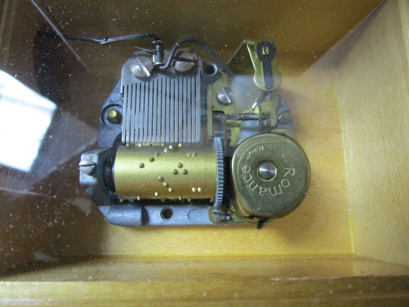 Reuge Wooden Music Box Made In Swiss System Box In Italy Inlay Flowers ^^^