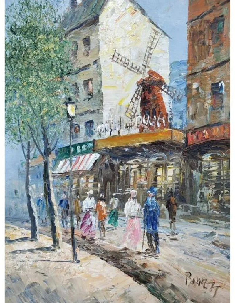 Caroline Currie Burnett American artist OIL PAINTING PARIS STREET