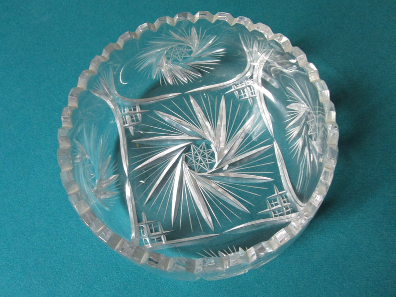 Glass Decanter Pair - Mid Century W. Germany Clear With Stopper Labels [Gl5]