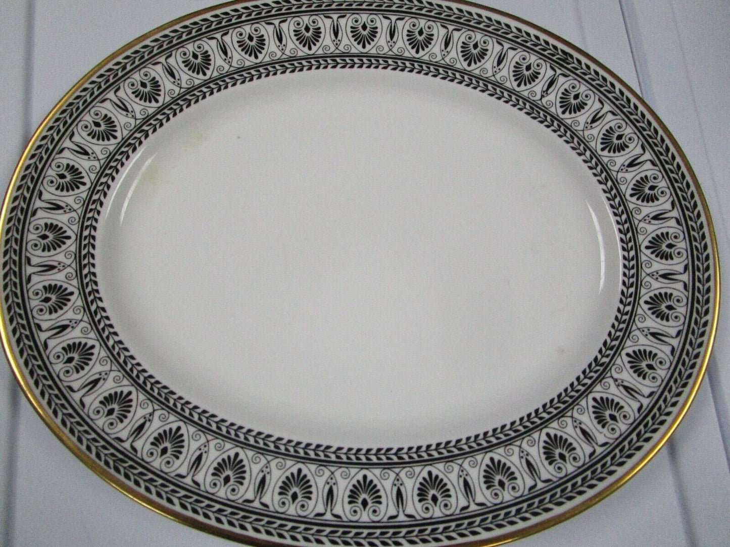 Royal Staffordshire Oval Tray Black Victoria13 1/2 x 10 3/4"