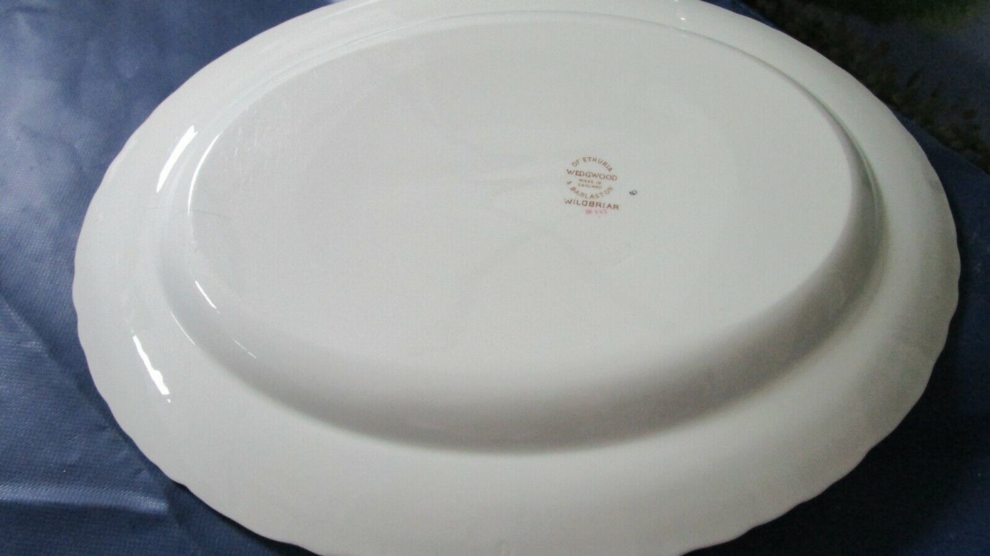 WEDGWOOD ENGLAND TRAY PLATTER WILDBRIAR 11 x 14"