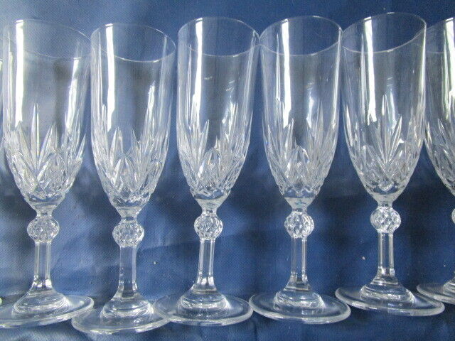 BOHEMIAN CRYSTAL CUT BALL STEM WINE WATER CHAMPAGNE GLASSES GLASSWARE PICK one