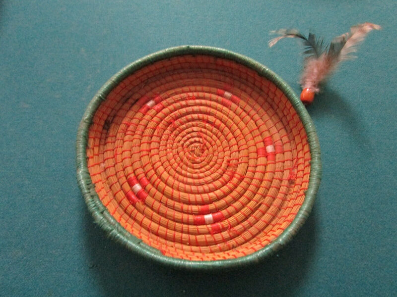 Handwoven Wicker Basket Covered Basket Made In Kenya Zulu Tribe  Africa Pick One