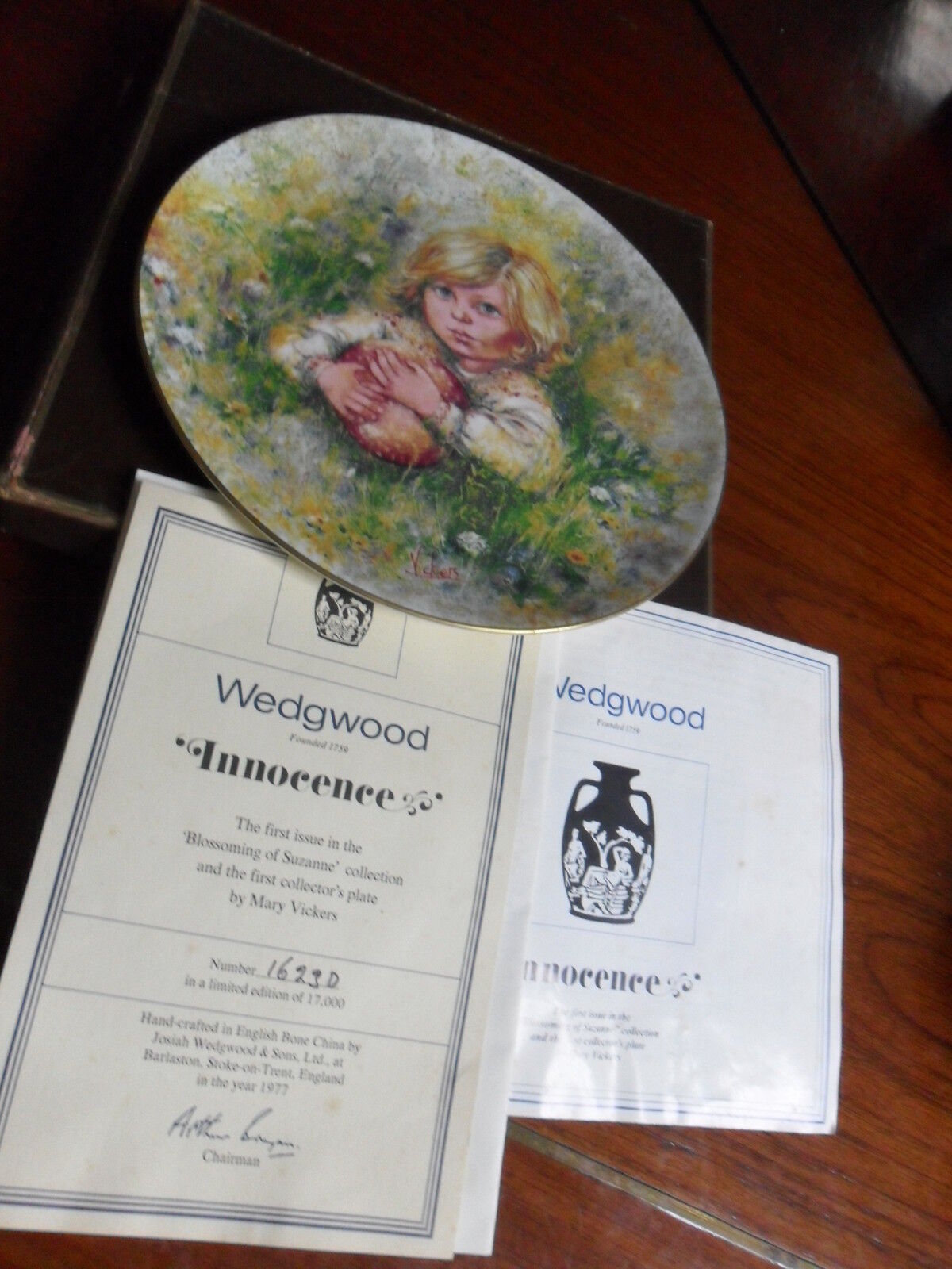 Wedgwood "Innocence" collector plate by Mary Vickers original