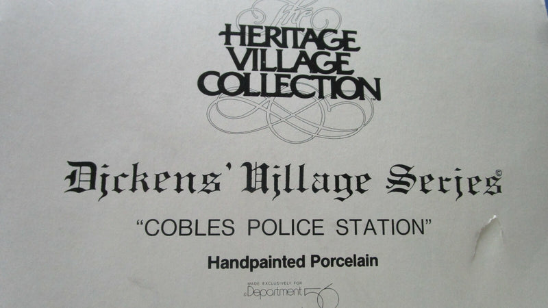COBLES POLICE STATION DICKENS SNOW VILLLAGE LIGHTED BUILDING SHOWROOM MODEL