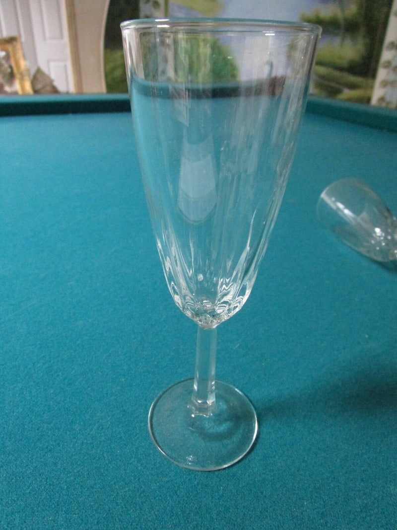 DURAND CRYSTAL FRANCE CANDLESTICK, GOBLETS WINE GLASSES CHAMPAGNE FLUTES