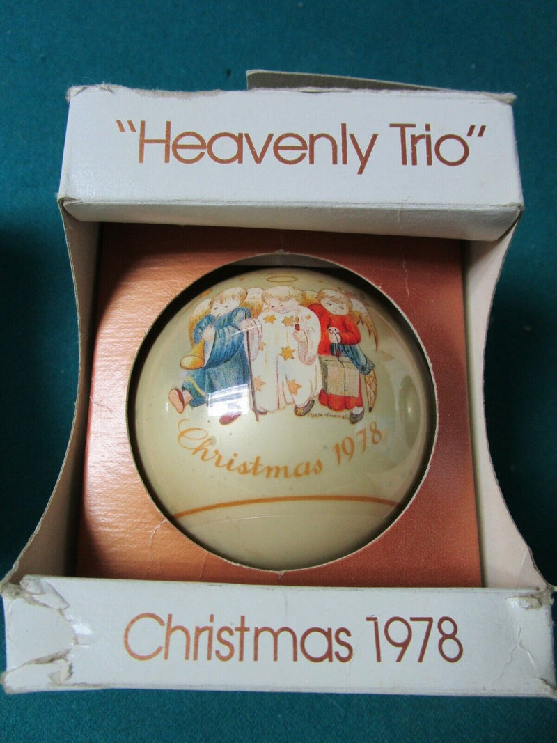 SCHMID HUMMEL ORNAMENTS 1977/78/79/81/82 LOT OF 5 GLASS ORNAMENTS ^^