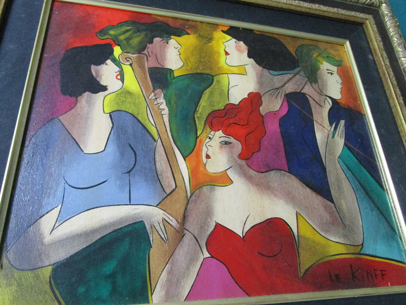 LINDA LEKINFF ORCHESTRA OIL ON BOARD SIGNED ORIGINAL