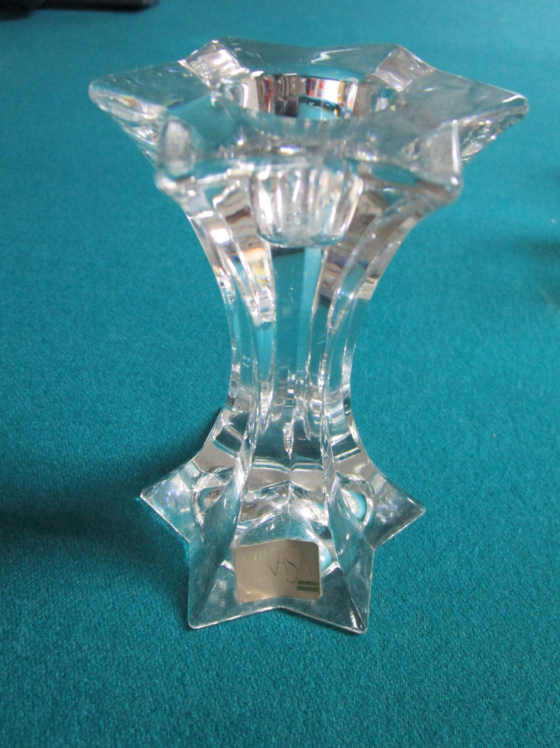 Mikasa Crystal Candle Holder 4 1/2" Tall [*GL-10]
