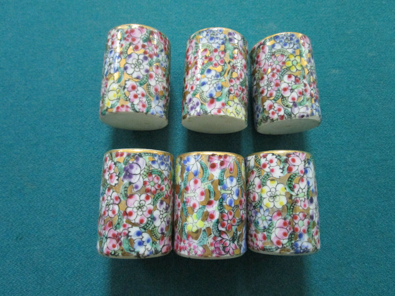 CORDIAL SHOT CRYSTAL GLASSES SET GOLD ETCH PURPLE CLEAR ETCH CERAMIC PICK ONE