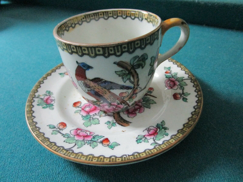 Coffee Cup Saucer F.Winkle /Pheasant -Copeland Spode- Royal Staffordshire Pick1^