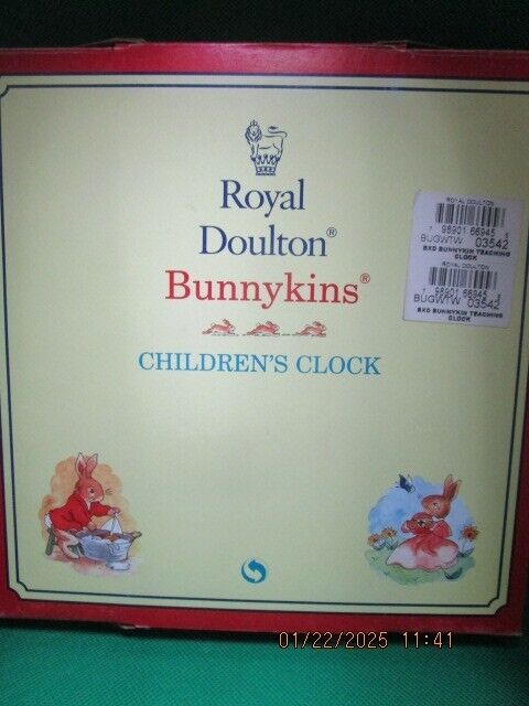 ROYAL DOULTON BUNNYKINDS CLOCK NEW ^^