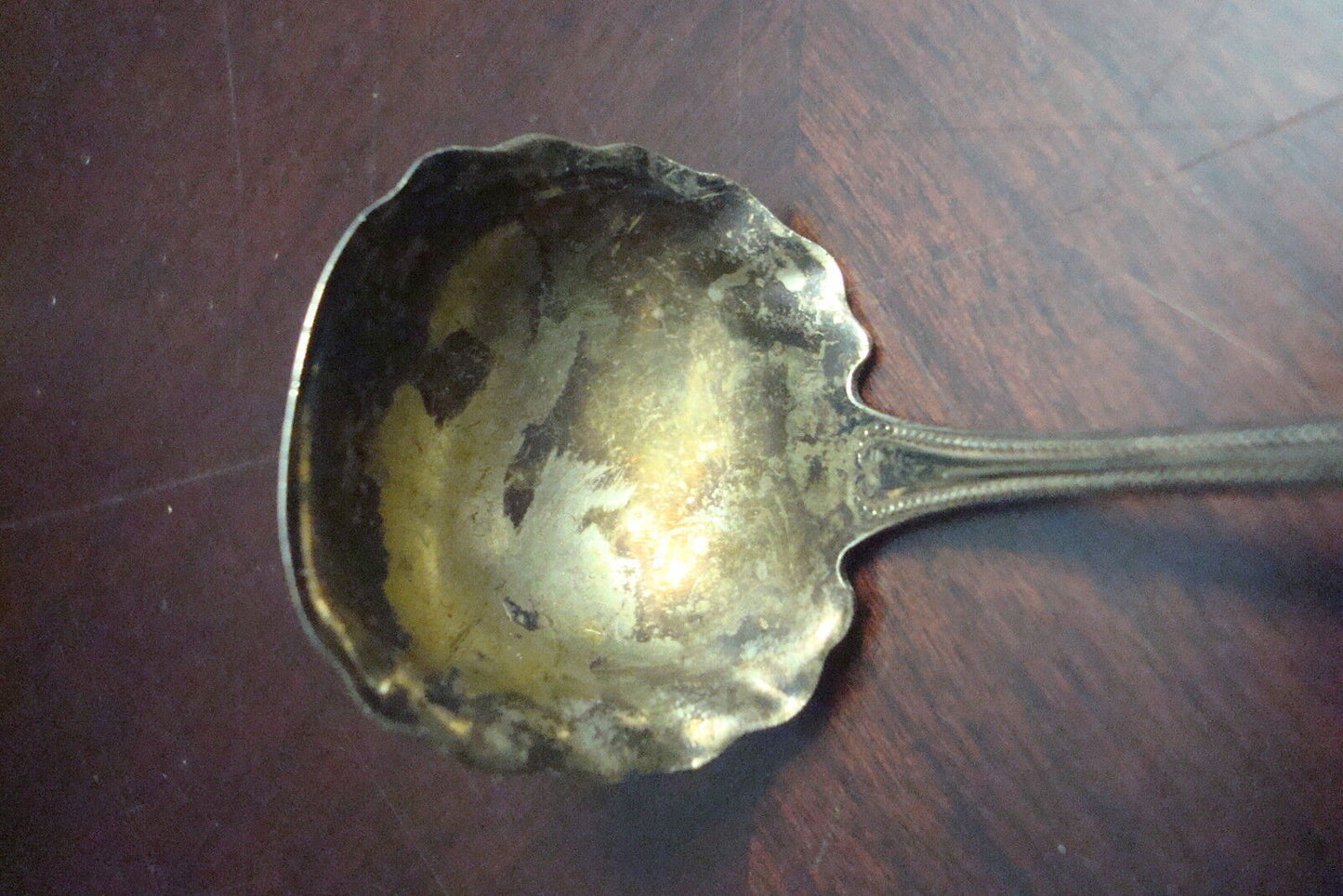 Whiting Silver sterling gravy spoon mark, made in USA