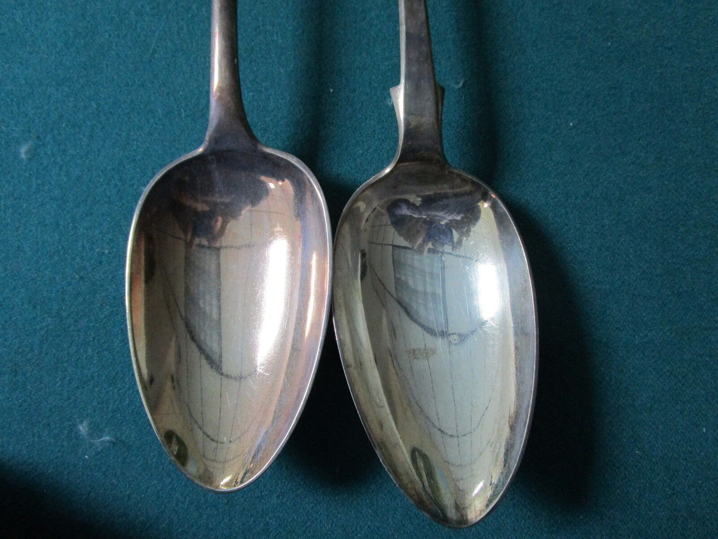 William Hutton & Sons 2 spoon servers  silverplate WH &  S  B-P M 1890s]a*2]