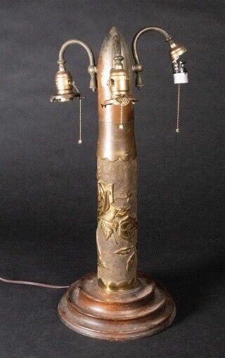 Trench art table lamp