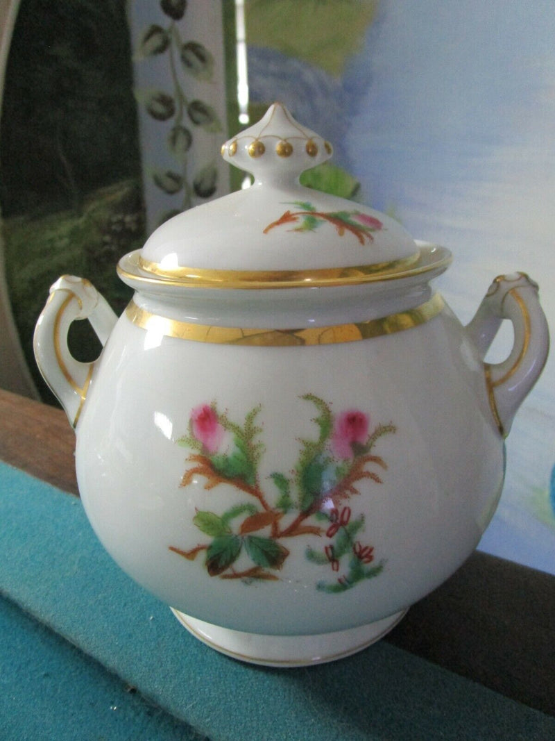 Haviland Limoges Antique Moss Rose Scott Cup Saucer Plates Pitcher Sugar Pick1 ^