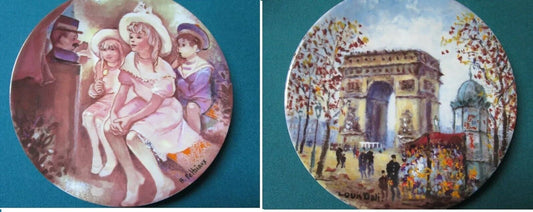 D'ARCEAU LIMOGES LES ENFANTS-and-L'ARC DE TRIUMPH  PLATES