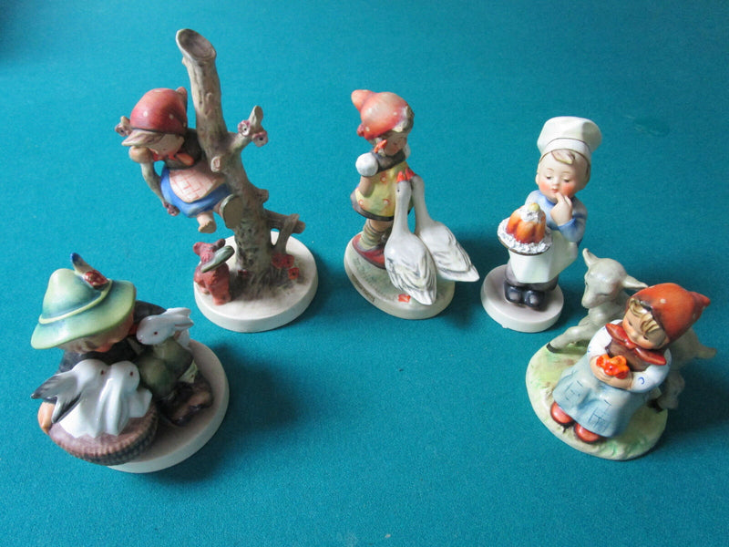 HUMMEL FIG. TM2: GOOD FRIENDS, GOOSE GIRL, BAKER BOY, PLAYMATES, OUT OF DANGER -