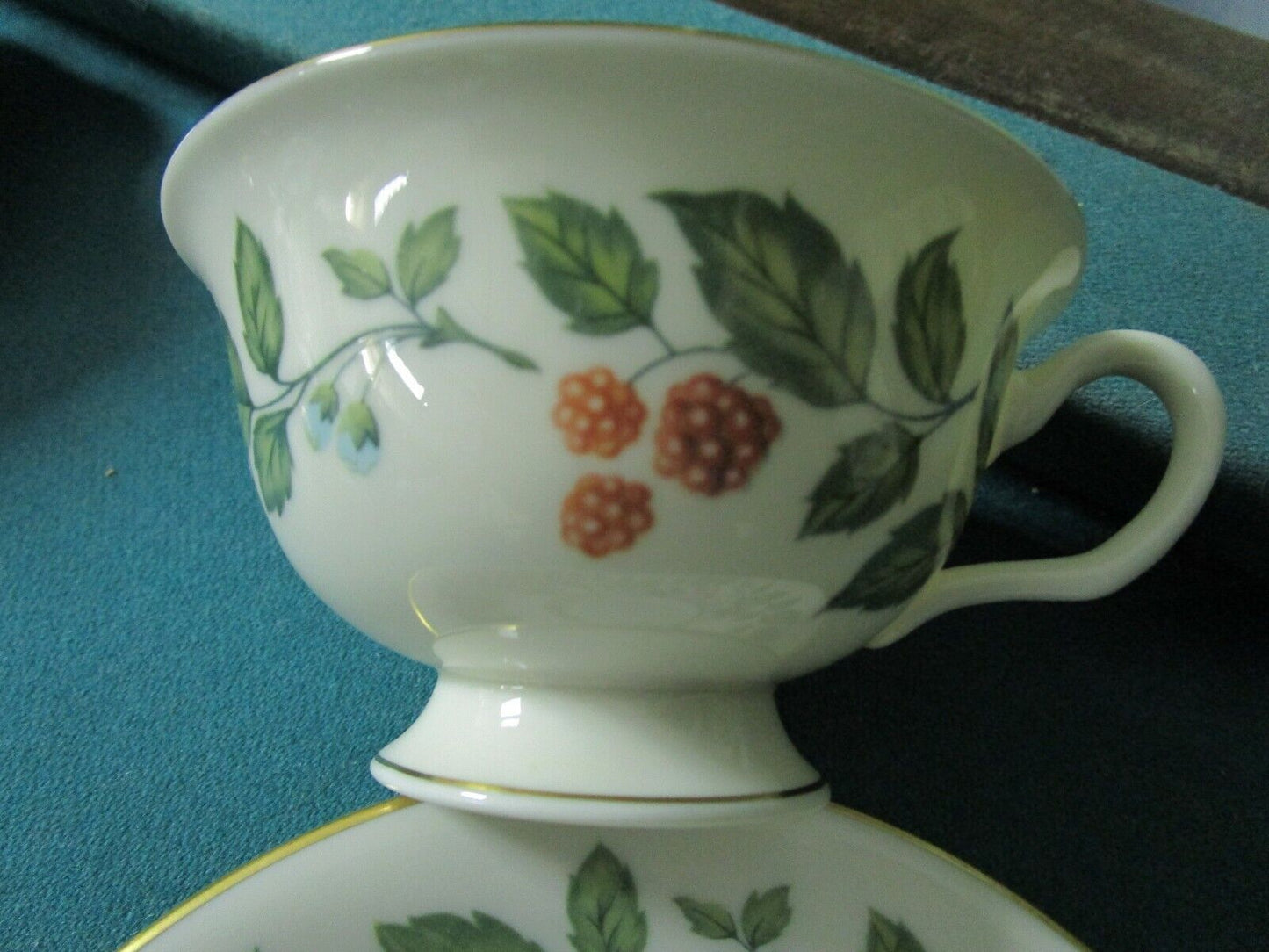 Tradition "Berrytime" fine china tea footed cup and saucer [84]