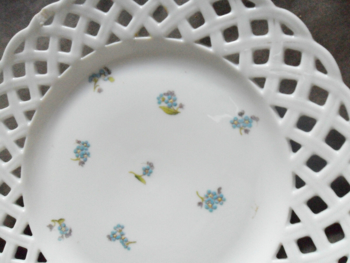 Antique 130 YEARS OLD CHARLES AHRENFELDT Limoges, France, 8 laced plates c1890s