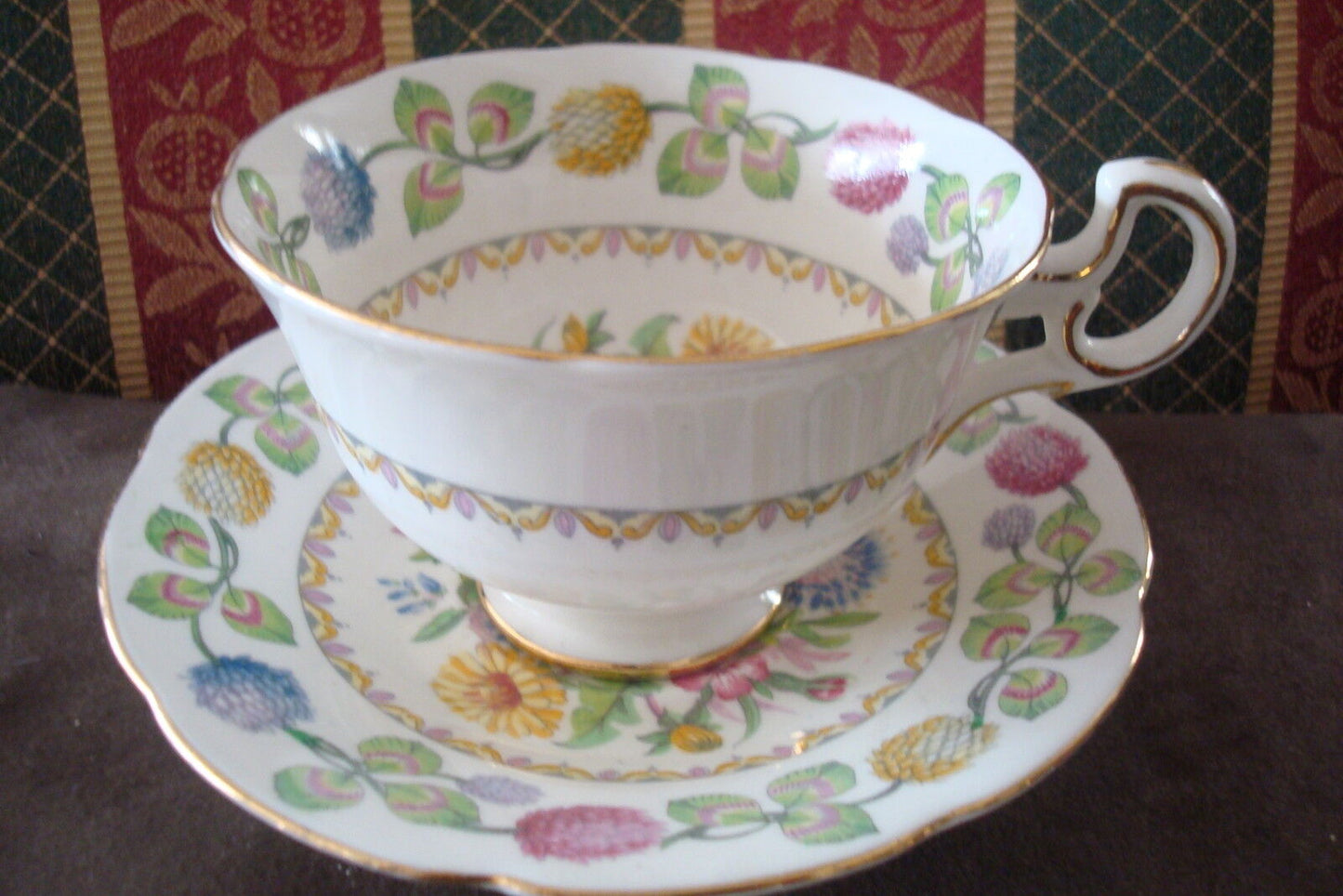 Adderley, England, Sweetmeadow Pattern, cup and saucer, ORIGINAL [94]