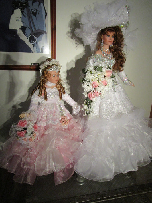 1980s Rustie "ELEGANCE BRIDE" 42" $ "FLOWER GIRL" 34" Only 1 made ORIGINAL 1/1