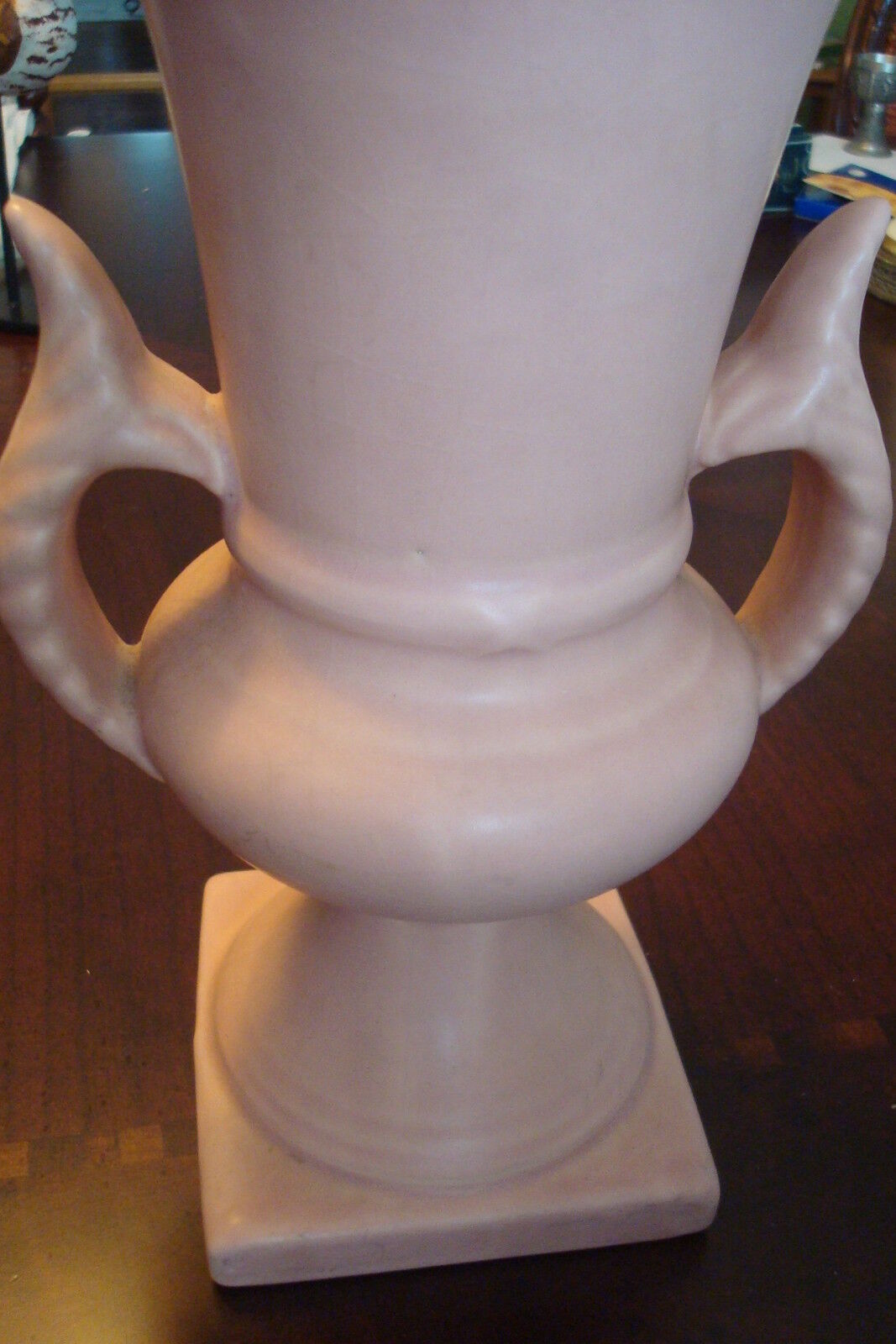 Amphora Pink Two Handles,  ceramic, planter or vase, matte