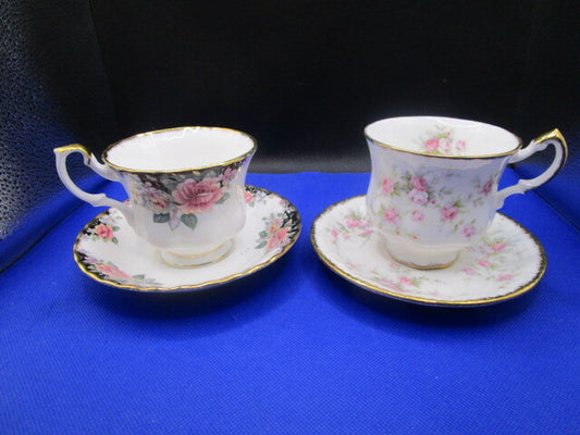 Royal Albert Concerto - Victoriana Rose  Porcelain Teacup & Saucer Pick 1 [80B]