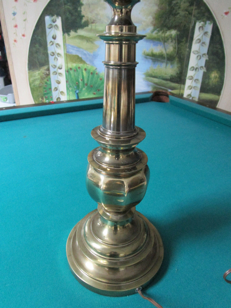 Mid Century Brass Table Lamp Electrical 24" Tall Bronze Corded