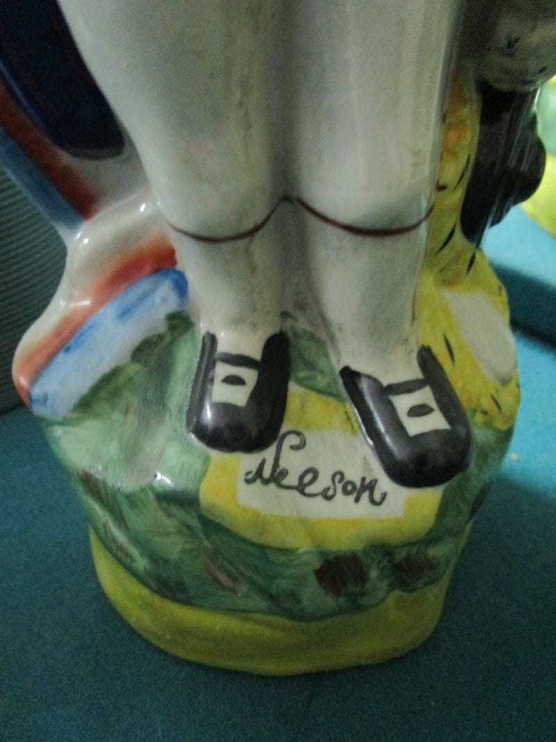ANTIQUE STAFFORDSHIRE CHARACTER JUG PITCHER ADMIRAL PITCHER ^^