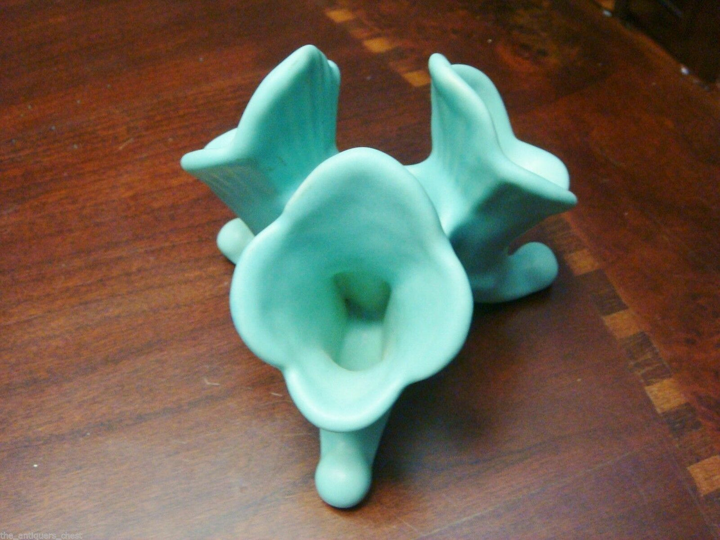 Van Briggle Flower Frog Bowl Cornucopia 1950s Midcent Original Usa Pottery Pick1