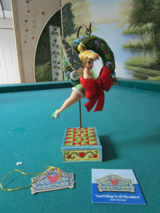 DISNEY ENESCO ORNAMENT TRINKET BOX GOOD TIDINGS TO ALL WHO BELIEVE ORIG