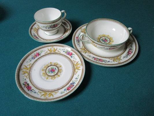 WEDGWOOD 5 PCS  cup cream cup/saucers  COLUMBIA PATTERN 1920s 50f