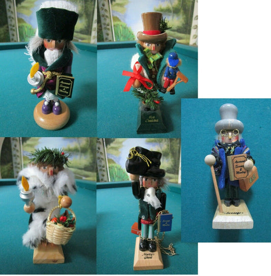 STEINBACH SIGNED MINI NUTCRACKER SCROOGE GHOST SPIRIT CRATCHIT MARLEY ORIG PICK1