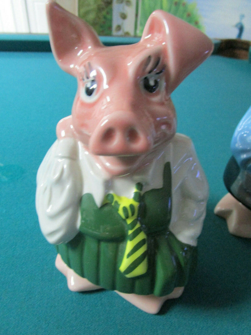 Wade England Family Pig Coin Bank 3 Pcs Rare