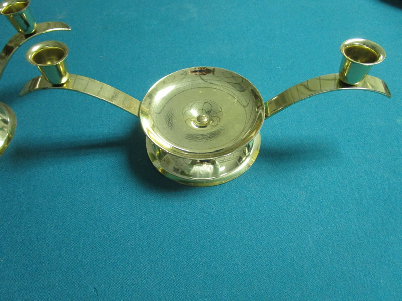 SET 3 PCS BRASS CANDLE HOLDERS MODER DESIGN