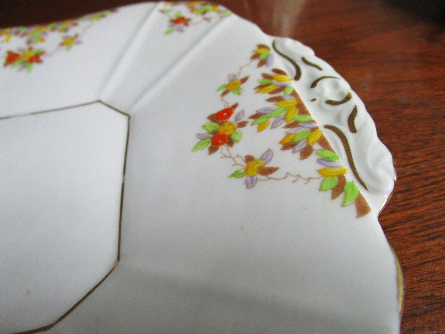 Melba bone china England Autumn Time pattern tray, 9 x 71/2" floral [60D]