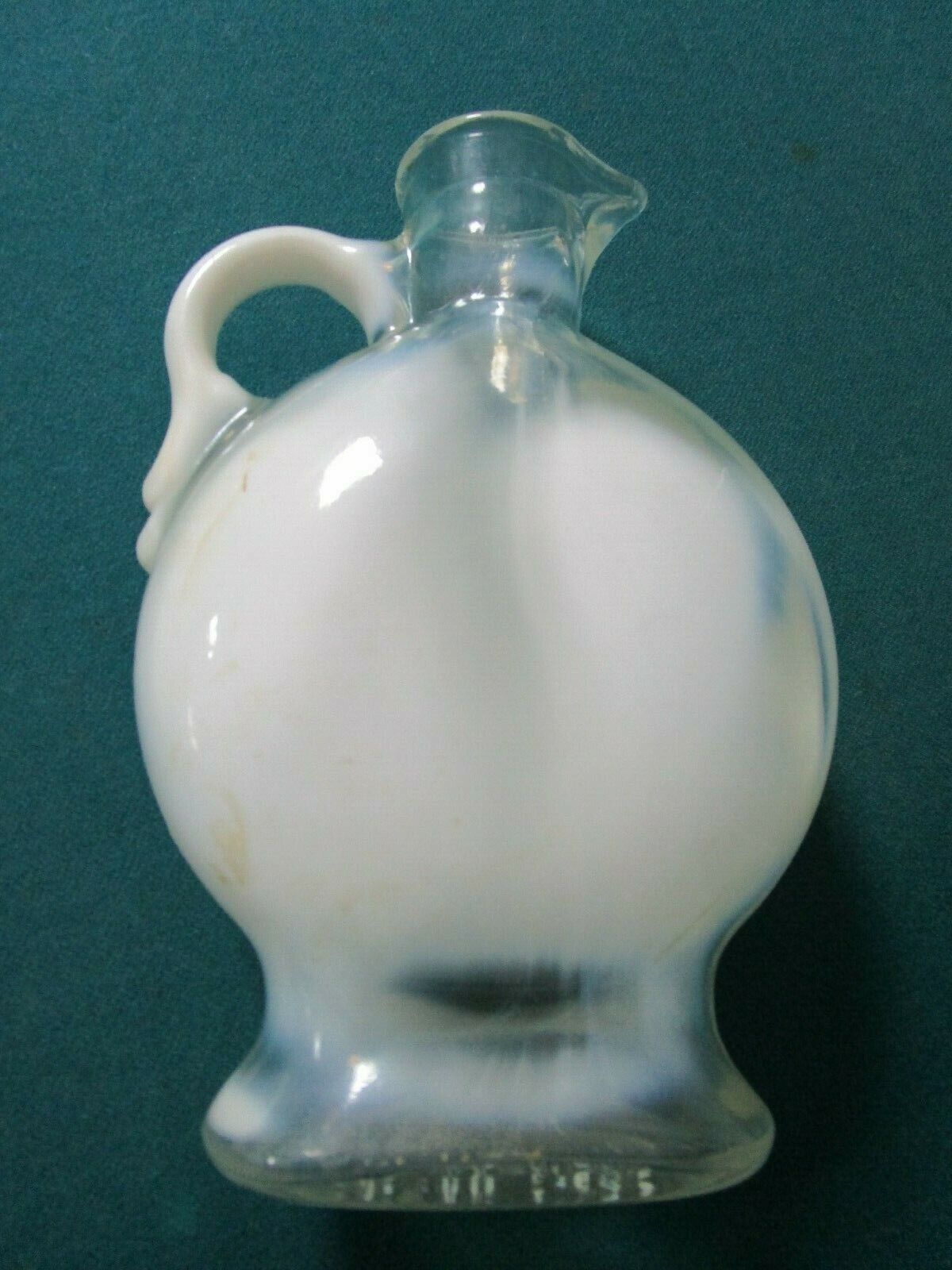 Vintage Decanter, Bottle, Dispenser, Milk Glass BOTTLE 11 1/2 X 6"