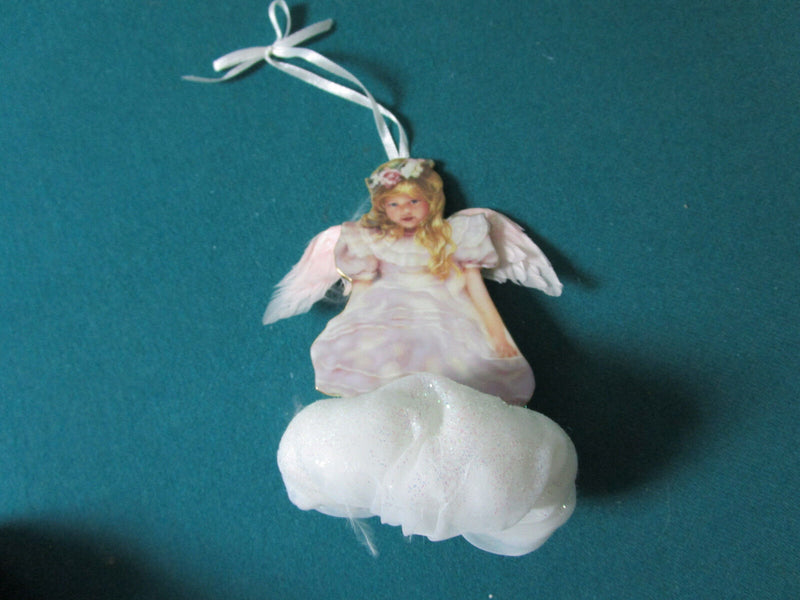 Heaven Sent Ornaments 3 Angels In Clouds By Sandra Kuck. The Bradford Editions^^