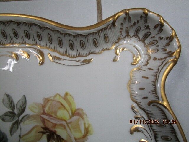 ANTIQUE TRAY ROSES 14 X 17 in ^^