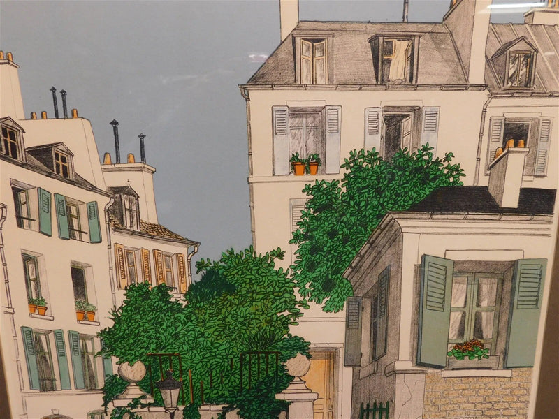 Framed lithograph by Denis Paul Noyer (French 1940-) STREET SCENES PICK1
