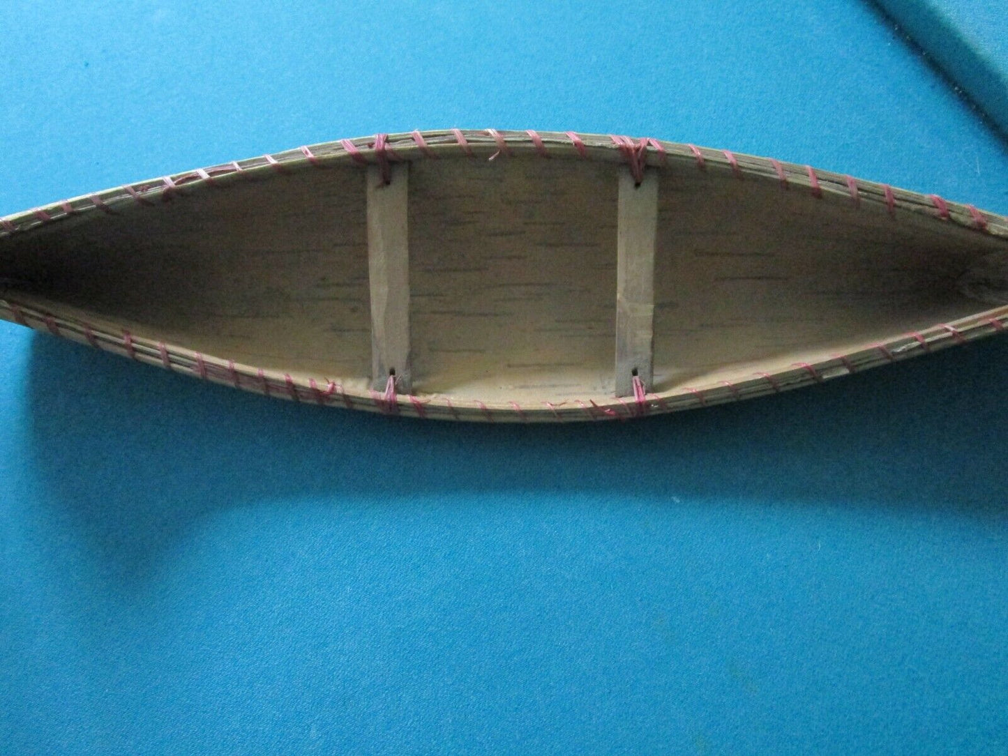 DISPLAY CORK WOODEN CARVED CANOE BOAT HANDCRAFTED SOUTH WESTERN PICK 1