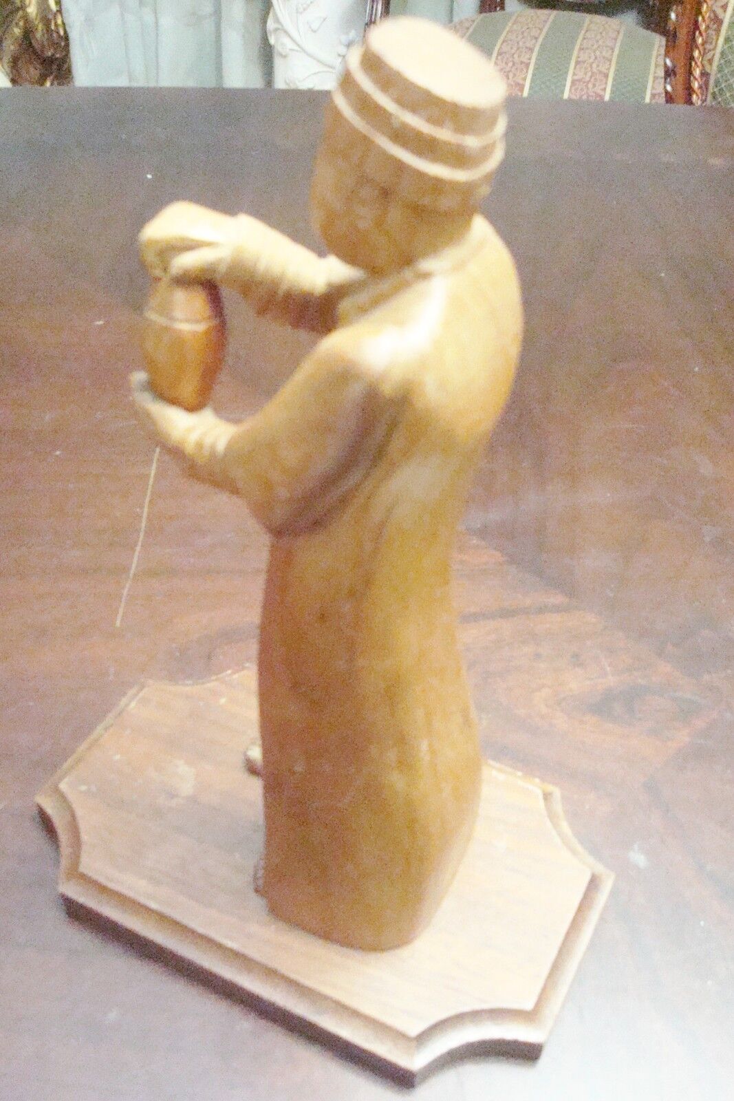 Wooden Priest Sculpture hancrafted by Steve Luczkow, 9" tall[8]