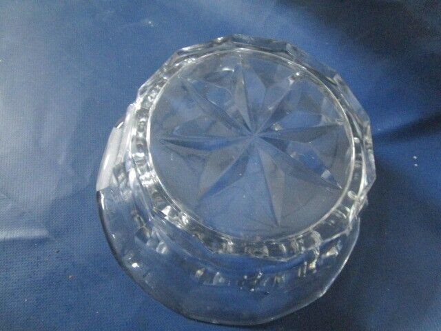 CRYSTAL OVAL CENTERPIECE /ROUND FRUIT  BOWL OPTIC PANELED STAR BASE PICK1