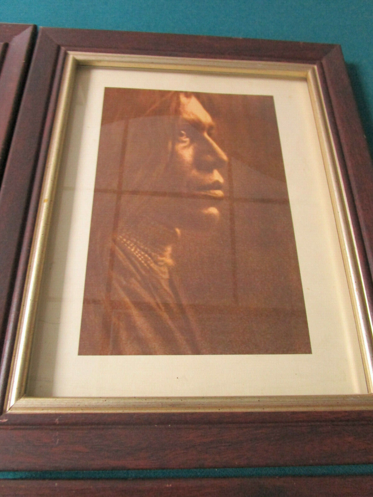 4 SOUTHWESTERN AMERICAN INDIANS FACES PORTRAIT PRINT FRAMED