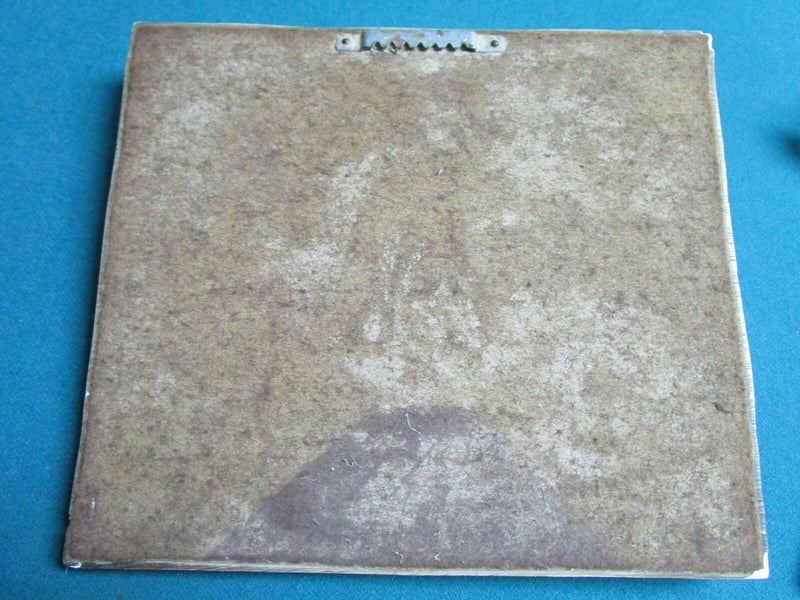 DP CERAMIC PLASTER PLAQUE CHILDREN PLAYING IN BICYCLE 9 1/2 x 8 1/2 B