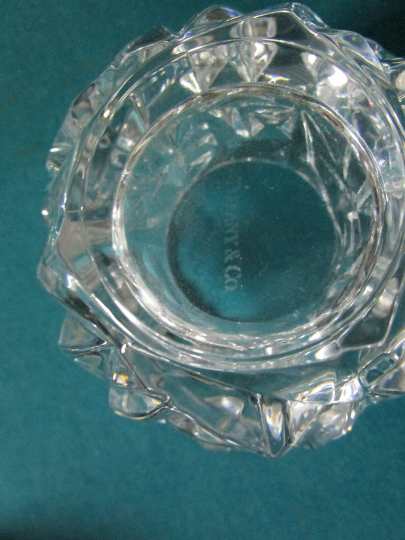 TIFFANY CRYSTAL PAPERWEIGHT CUBE DIAMOND SHAPE AND VOTIVE CANDLE HOLDER PICK 1